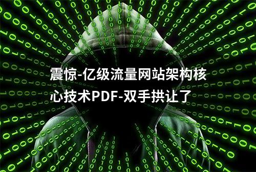 震惊-亿级流量网站架构核心技术PDF-双手拱让了