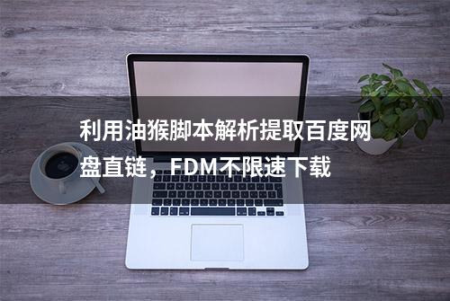 利用油猴脚本解析提取百度网盘直链，FDM不限速下载