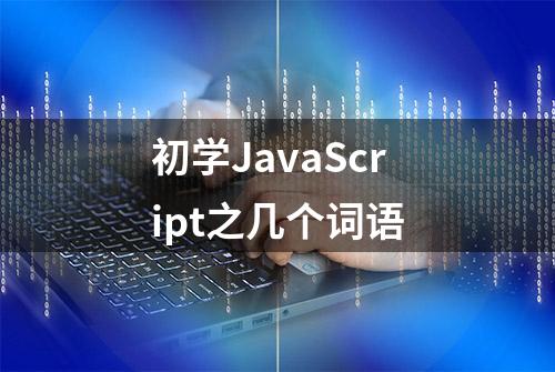 初学JavaScript之几个词语