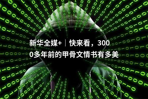 新华全媒+｜快来看，3000多年前的甲骨文情书有多美