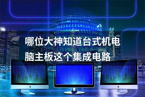 哪位大神知道台式机电脑主板这个集成电路