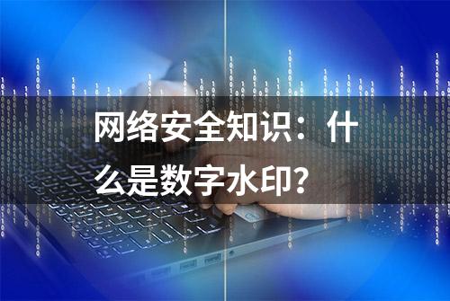 网络安全知识：什么是数字水印？