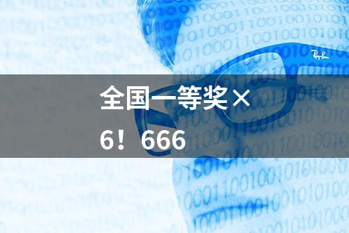 全国一等奖×6！666