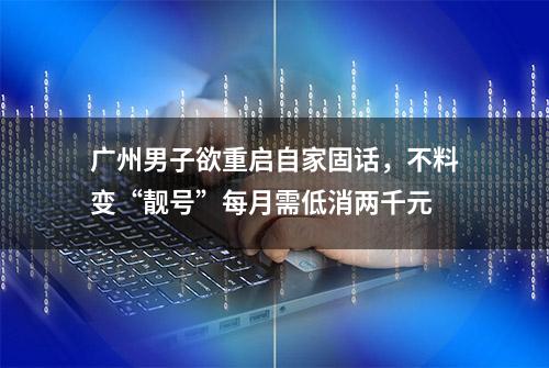 广州男子欲重启自家固话，不料变“靓号”每月需低消两千元