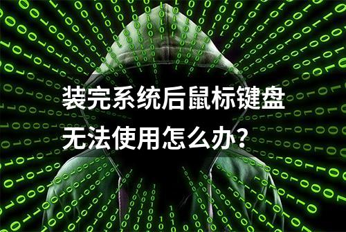 装完系统后鼠标键盘无法使用怎么办？