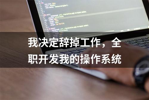 我决定辞掉工作，全职开发我的操作系统