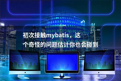 初次接触mybatis，这个奇怪的问题估计你也会碰到