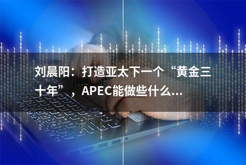 刘晨阳：打造亚太下一个“黄金三十年”，APEC能做些什么？