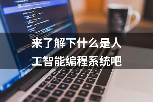 来了解下什么是人工智能编程系统吧