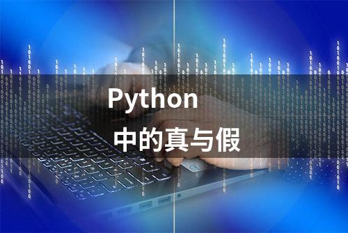 Python 中的真与假