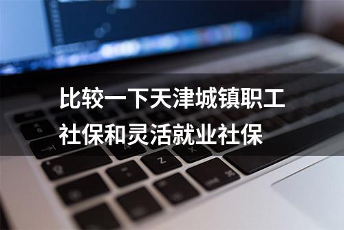 比较一下天津城镇职工社保和灵活就业社保