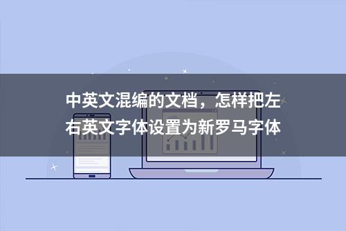 中英文混编的文档，怎样把左右英文字体设置为新罗马字体