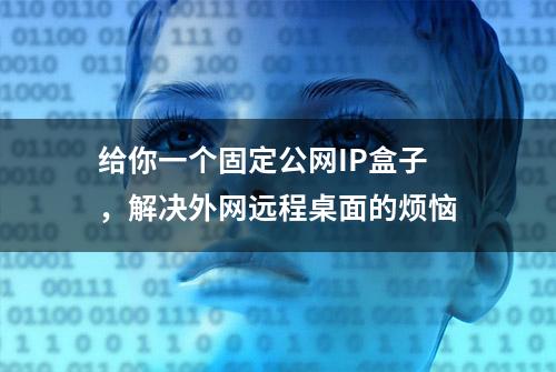 给你一个固定公网IP盒子，解决外网远程桌面的烦恼