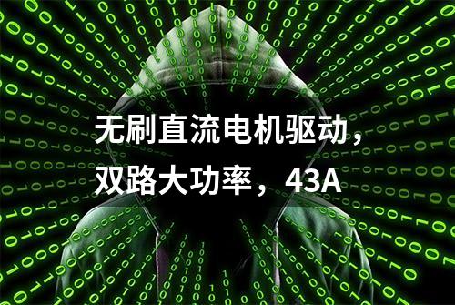 无刷直流电机驱动，双路大功率，43A