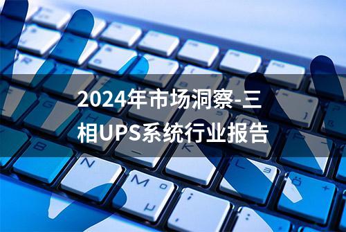 2024年市场洞察-三相UPS系统行业报告