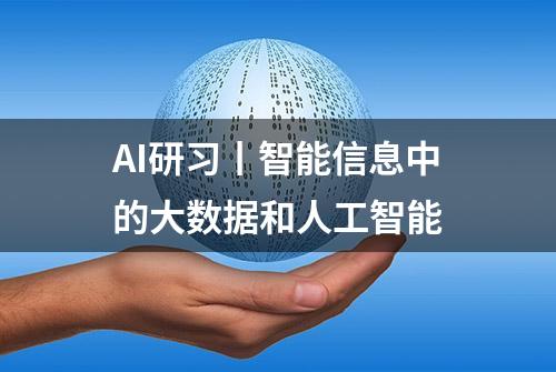 AI研习丨智能信息中的大数据和人工智能