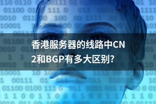 香港服务器的线路中CN2和BGP有多大区别?