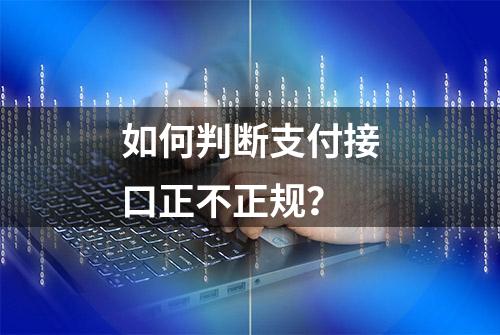 如何判断支付接口正不正规？