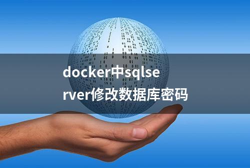 docker中sqlserver修改数据库密码