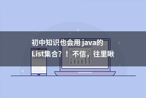 初中知识也会用 java的 List集合？！不信，往里瞅