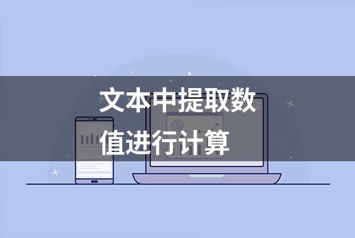 文本中提取数值进行计算