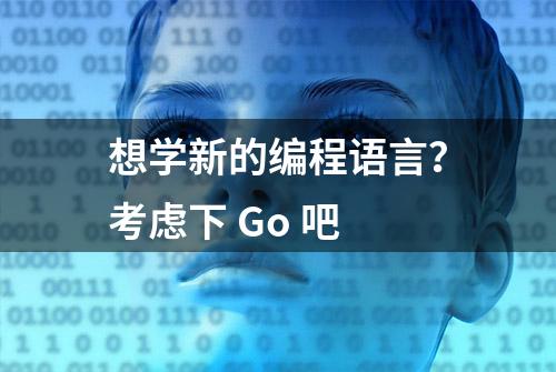 想学新的编程语言？考虑下 Go 吧