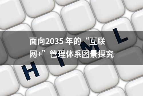 面向2035 年的“互联网+”管理体系图景探究