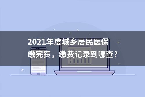 2021年度城乡居民医保缴完费，缴费记录到哪查？