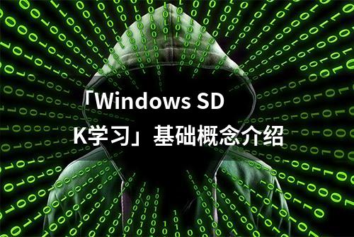 「Windows SDK学习」基础概念介绍