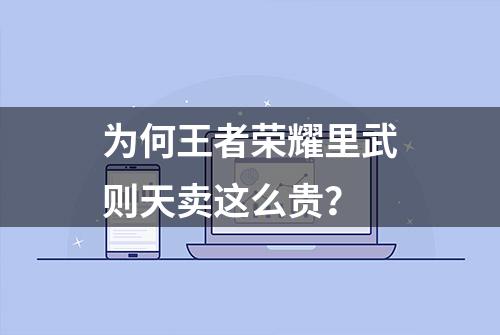 为何王者荣耀里武则天卖这么贵？