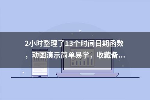 2小时整理了13个时间日期函数，动图演示简单易学，收藏备用吧