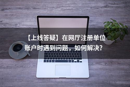 【上线答疑】在网厅注册单位账户时遇到问题，如何解决？