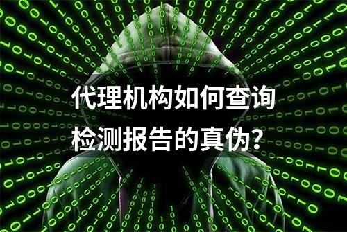 代理机构如何查询检测报告的真伪？