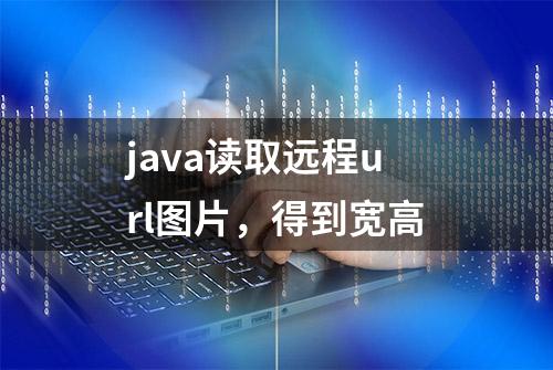 java读取远程url图片，得到宽高