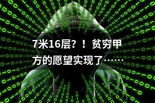 7米16层？！贫穷甲方的愿望实现了……