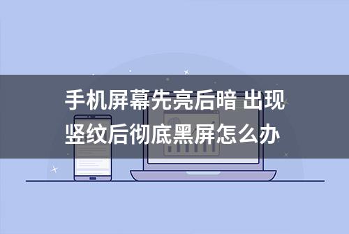 手机屏幕先亮后暗 出现竖纹后彻底黑屏怎么办