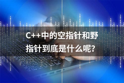 C++中的空指针和野指针到底是什么呢？