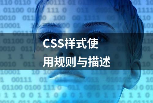 CSS样式使用规则与描述