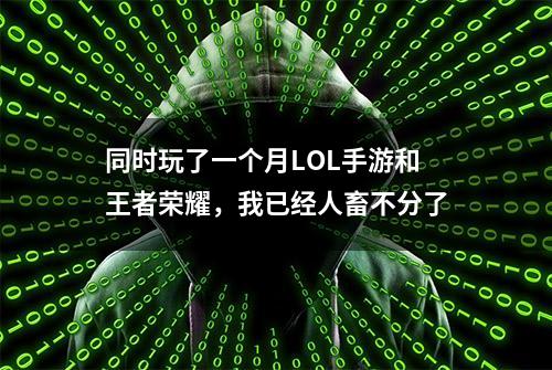 同时玩了一个月LOL手游和王者荣耀，我已经人畜不分了