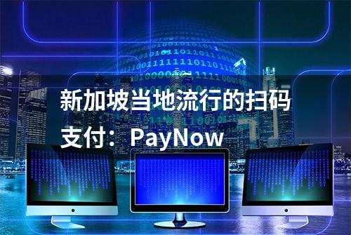 新加坡当地流行的扫码支付：PayNow