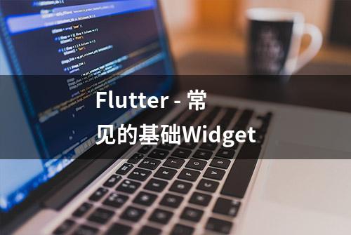 Flutter - 常见的基础Widget