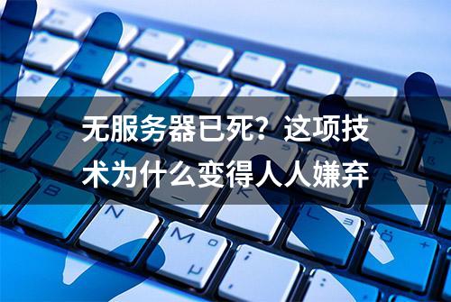 无服务器已死？这项技术为什么变得人人嫌弃