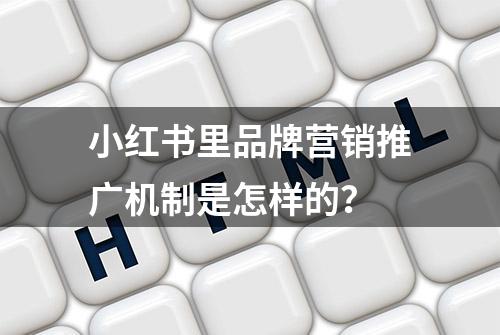 小红书里品牌营销推广机制是怎样的？