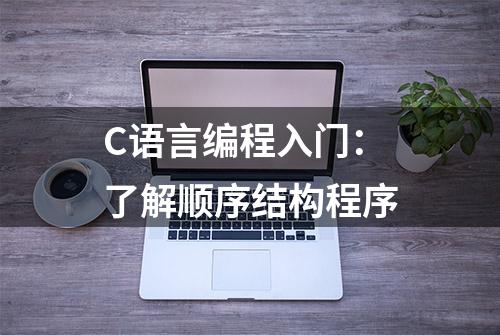 C语言编程入门：了解顺序结构程序