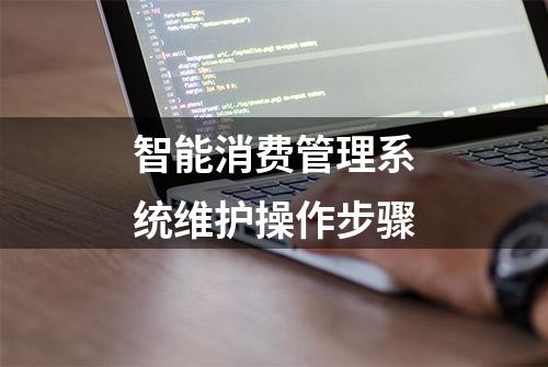 智能消费管理系统维护操作步骤