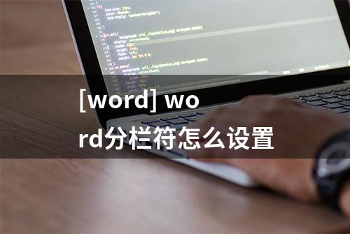 [word] word分栏符怎么设置