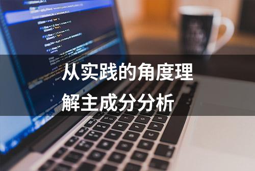 从实践的角度理解主成分分析