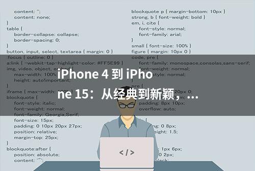 iPhone 4 到 iPhone 15：从经典到新颖，用户如何看待？