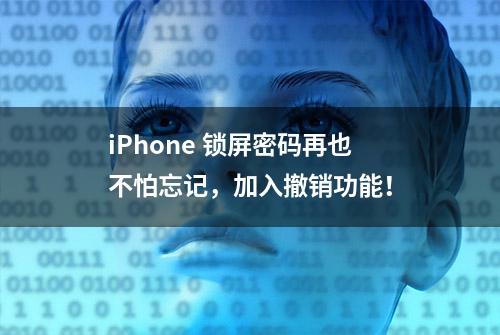 iPhone 锁屏密码再也不怕忘记，加入撤销功能！