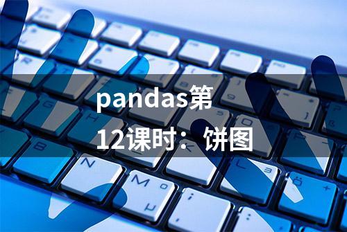 pandas第12课时：饼图